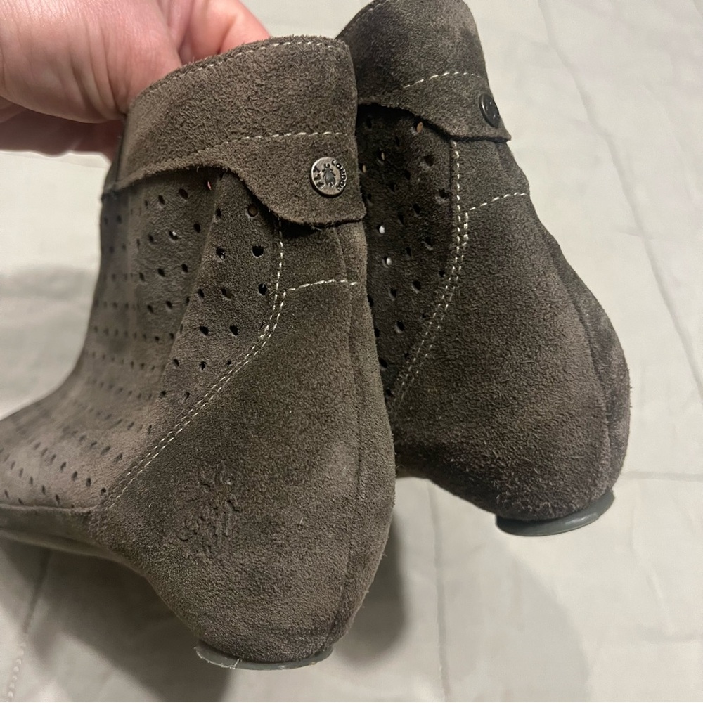 Fly London Gray Perforated Ankle Boots - Picture 5 of 8